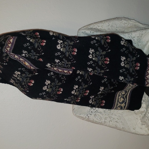 Vintage wool blend fair isle style cardigan - Picture 4 of 8